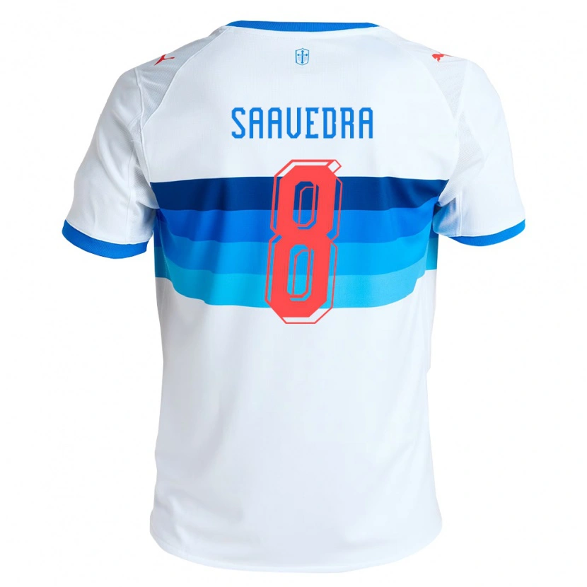Danxen Mujer Camiseta Ignacio Saavedra #8 Blanco Azul Cielo 1ª Equipación 2026/27 La Camisa
