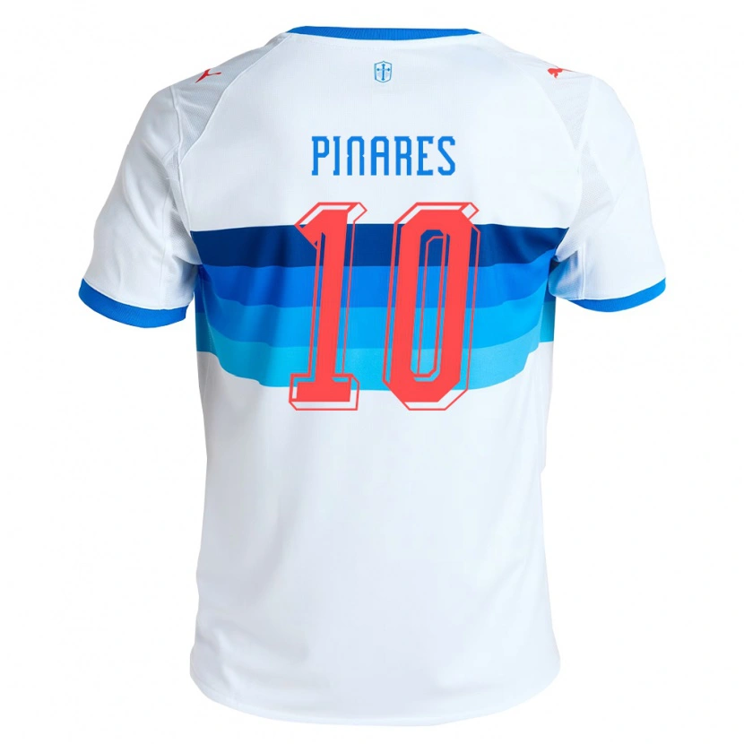 Danxen Mujer Camiseta Cesar Pinares #10 Blanco Azul Cielo 1ª Equipación 2026/27 La Camisa