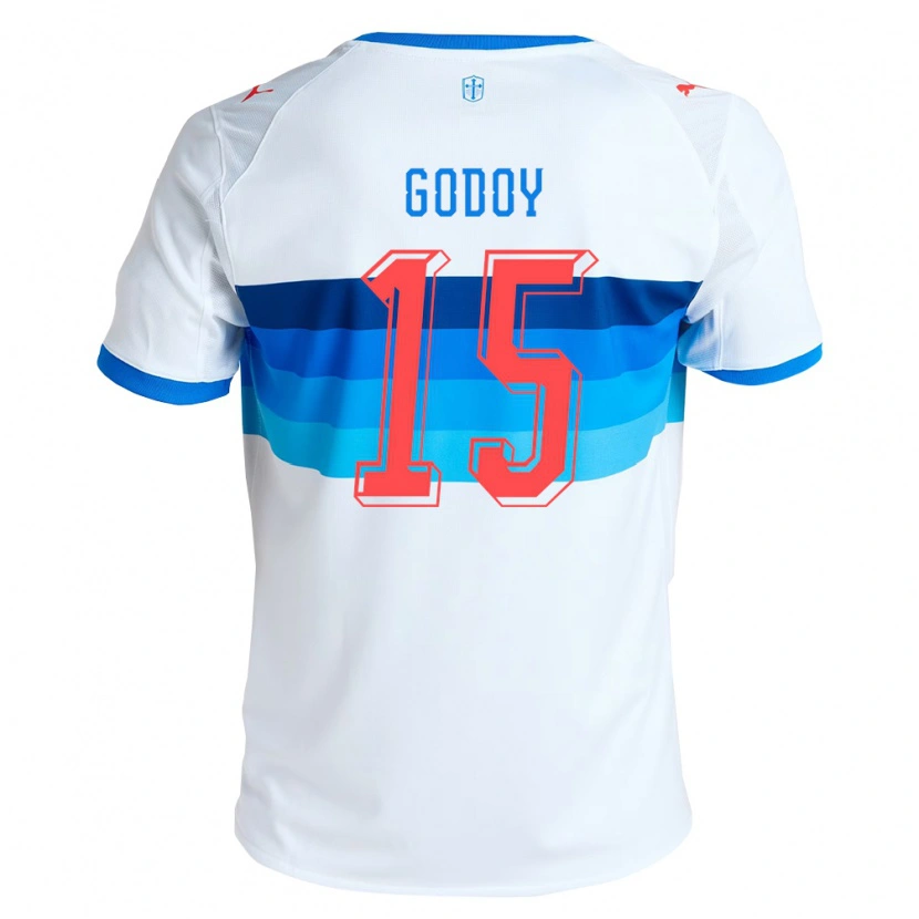 Danxen Mujer Camiseta Martín Godoy #15 Blanco Azul Cielo 1ª Equipación 2026/27 La Camisa