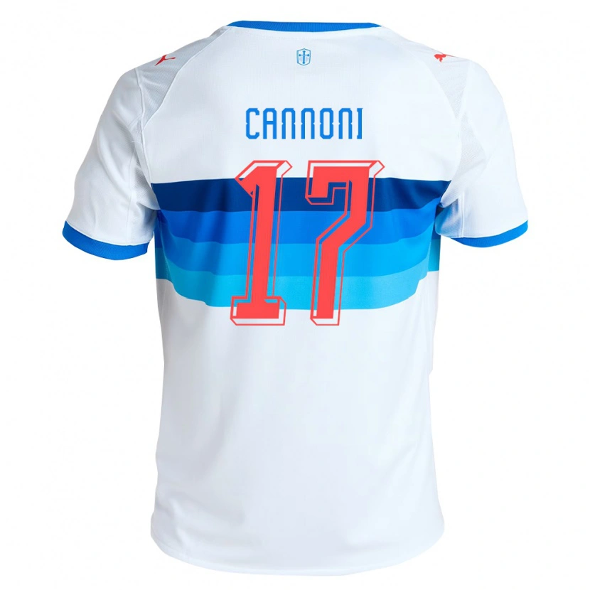 Danxen Mujer Camiseta Antonio Cannoni #17 Blanco Azul Cielo 1ª Equipación 2026/27 La Camisa
