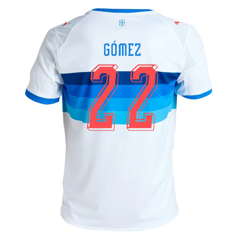 Danxen Mujer Camiseta Martin Gómez #22 Blanco Azul Cielo 1ª Equipación 2026/27 La Camisa