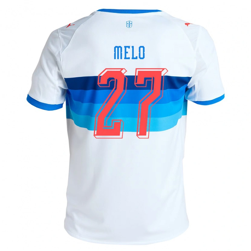 Danxen Mujer Camiseta Darío Melo #27 Blanco Azul Cielo 1ª Equipación 2026/27 La Camisa