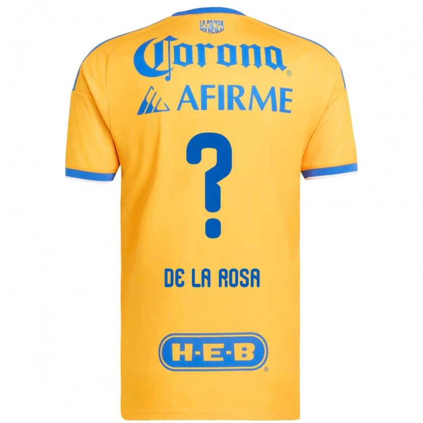 Danxen Mujer Camiseta Luis De La Rosa #0 Amarillo Azul 1ª Equipación 2026/27 La Camisa