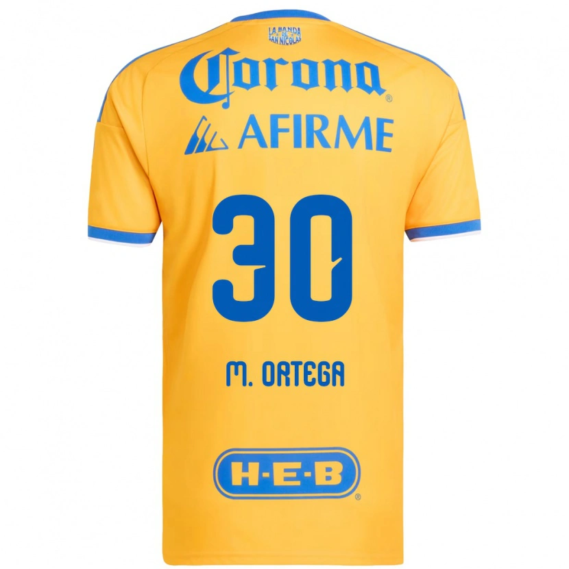 Danxen Mujer Camiseta Miguel Ortega #30 Amarillo Azul 1ª Equipación 2026/27 La Camisa