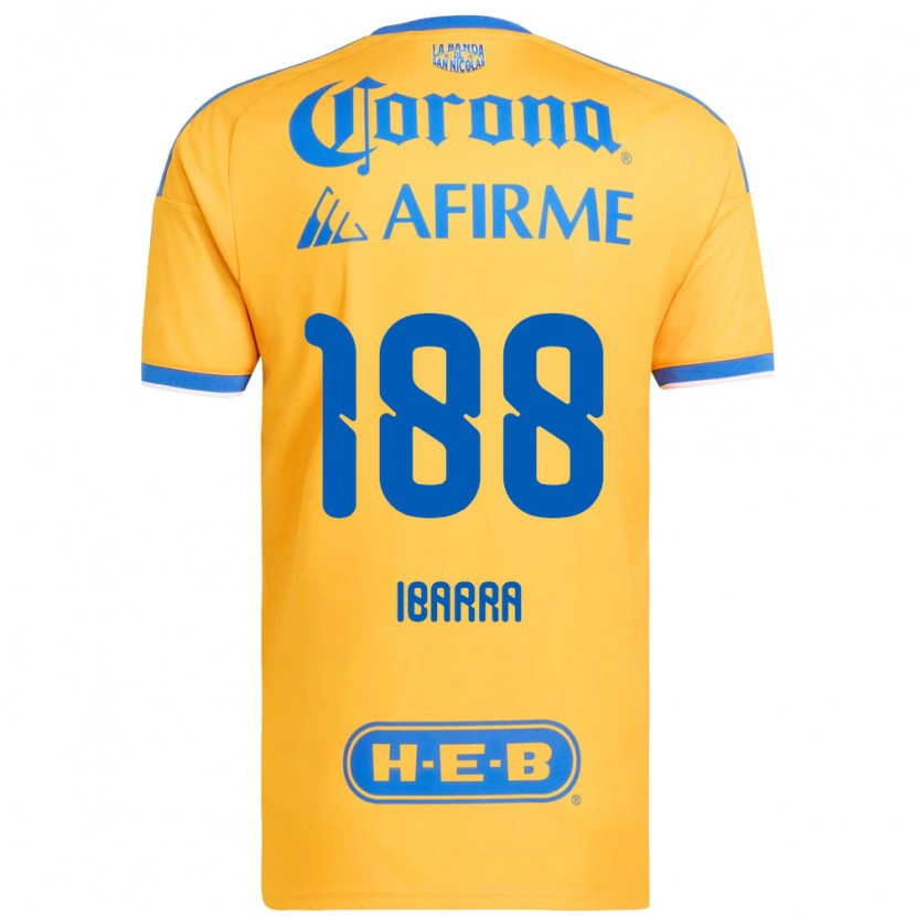 Danxen Mujer Camiseta Juan Ibarra #188 Amarillo Azul 1ª Equipación 2026/27 La Camisa