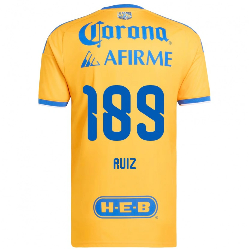 Danxen Mujer Camiseta Óscar Ruiz #189 Amarillo Azul 1ª Equipación 2026/27 La Camisa