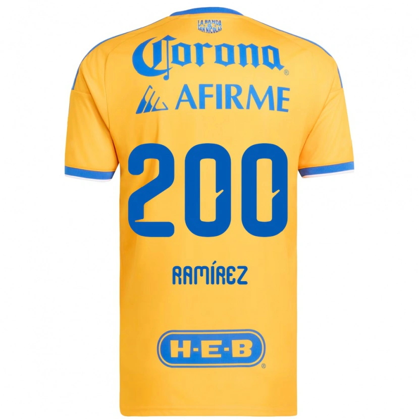 Danxen Mujer Camiseta Diego Ramírez #200 Amarillo Azul 1ª Equipación 2026/27 La Camisa