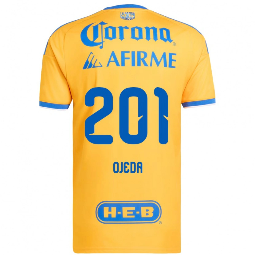 Danxen Mujer Camiseta Diego Ojeda #201 Amarillo Azul 1ª Equipación 2026/27 La Camisa