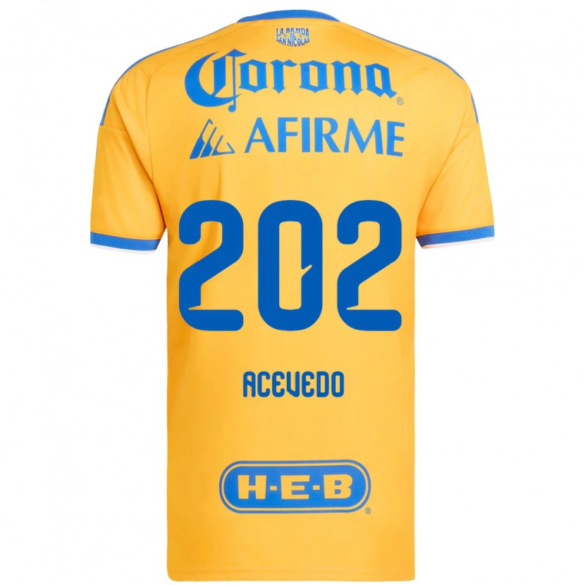 Danxen Mujer Camiseta José Acevedo #202 Amarillo Azul 1ª Equipación 2026/27 La Camisa