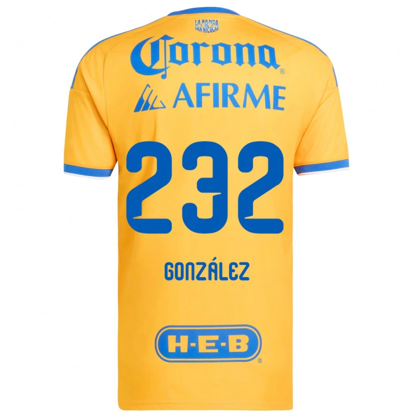 Danxen Mujer Camiseta César González #232 Amarillo Azul 1ª Equipación 2026/27 La Camisa
