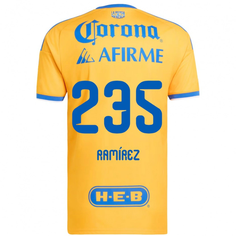 Danxen Mujer Camiseta Gabriel Ramírez #235 Amarillo Azul 1ª Equipación 2026/27 La Camisa