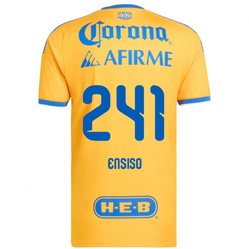 Danxen Mujer Camiseta Eduardo Ensiso #241 Amarillo Azul 1ª Equipación 2026/27 La Camisa