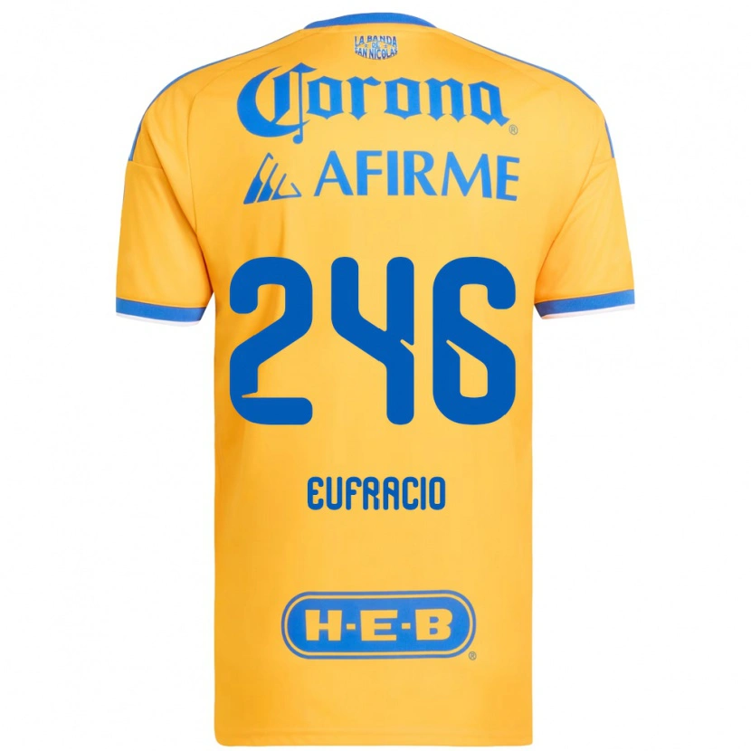 Danxen Mujer Camiseta Enrique Eufracio #246 Amarillo Azul 1ª Equipación 2026/27 La Camisa