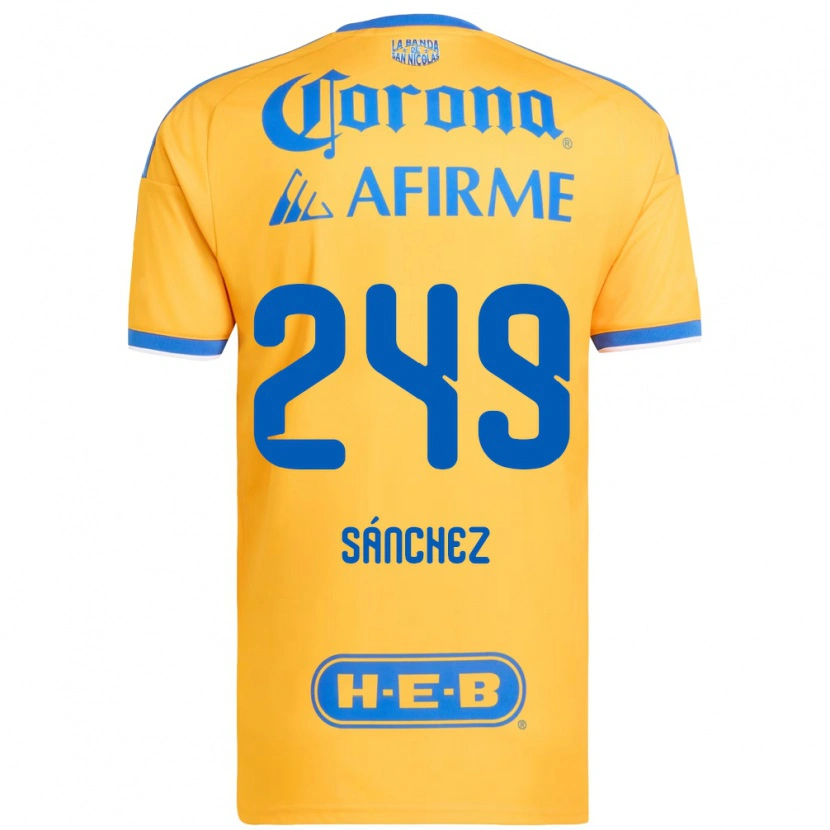 Danxen Mujer Camiseta Estevan Sánchez #249 Amarillo Azul 1ª Equipación 2026/27 La Camisa