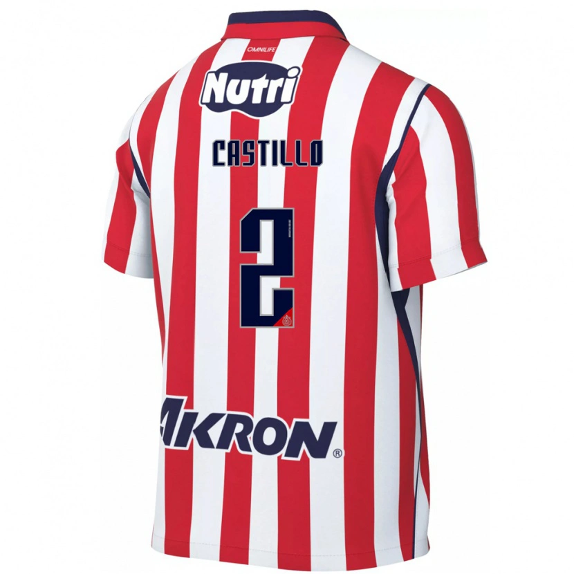 Danxen Mujer Camiseta José Castillo #2 Rojo Blanco 1ª Equipación 2026/27 La Camisa