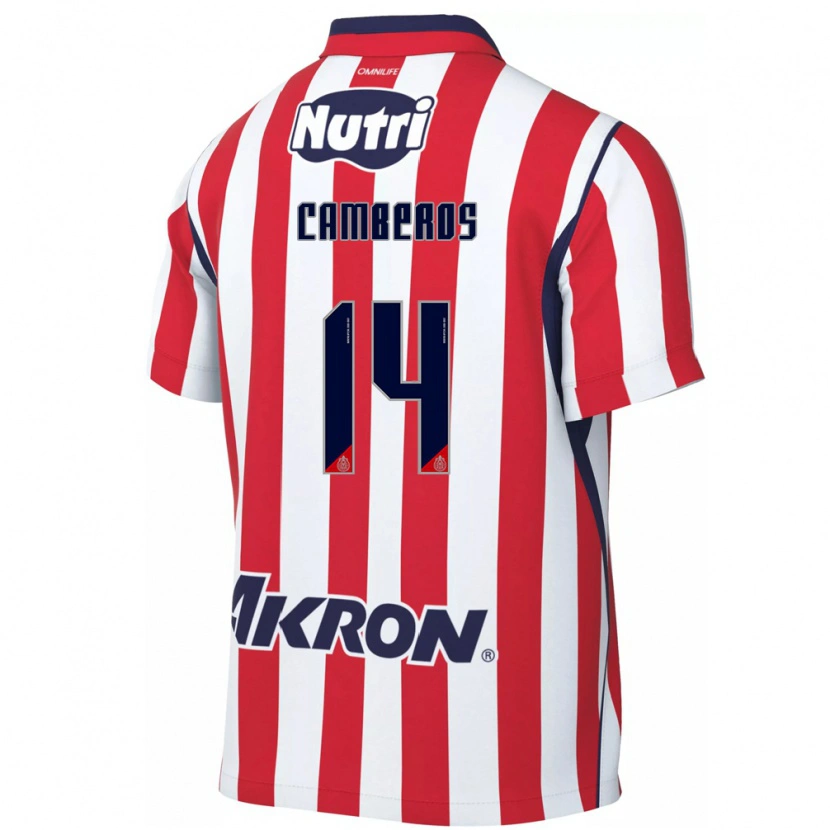 Danxen Mujer Camiseta Hugo Camberos #14 Rojo Blanco 1ª Equipación 2026/27 La Camisa