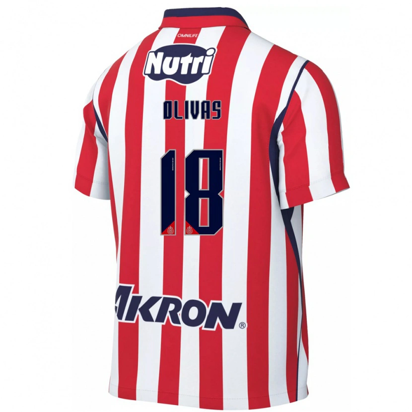 Danxen Mujer Camiseta Luis Olivas #18 Rojo Blanco 1ª Equipación 2026/27 La Camisa