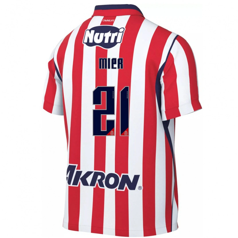 Danxen Mujer Camiseta Hiram Mier #21 Rojo Blanco 1ª Equipación 2026/27 La Camisa
