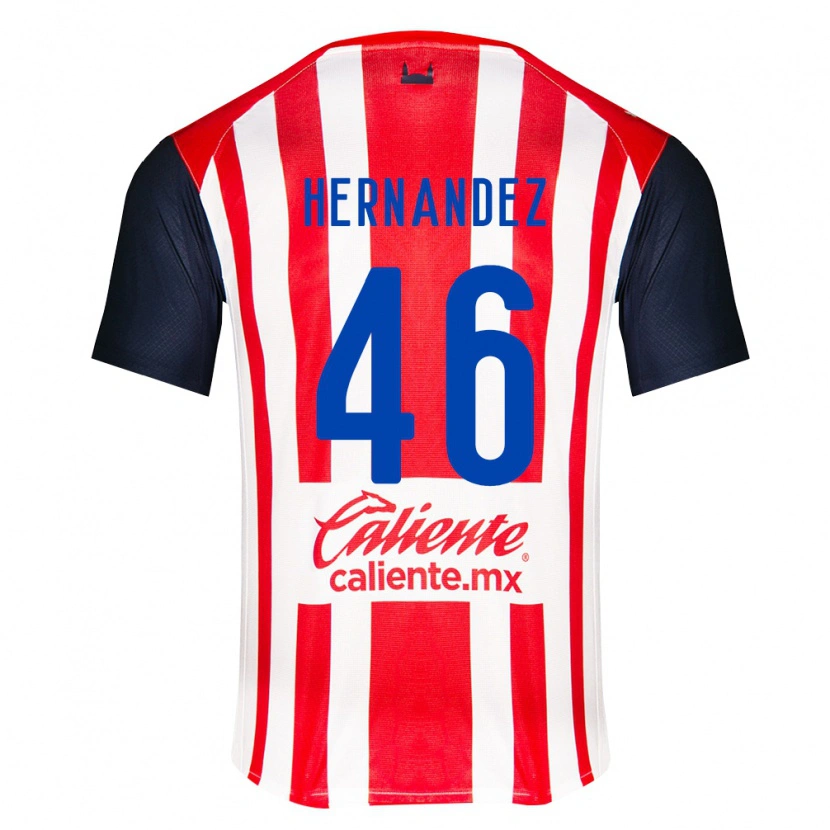 Danxen Mujer Camiseta Carlos Hernández #46 Rojo Negro Blanco 1ª Equipación 2026/27 La Camisa