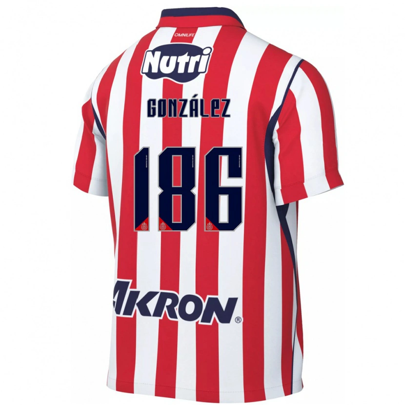 Danxen Mujer Camiseta Diego González #186 Rojo Blanco 1ª Equipación 2026/27 La Camisa