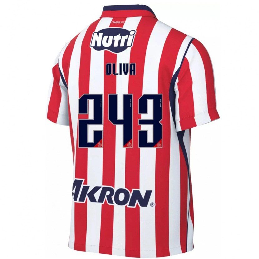 Danxen Mujer Camiseta Diego Oliva #243 Rojo Blanco 1ª Equipación 2026/27 La Camisa