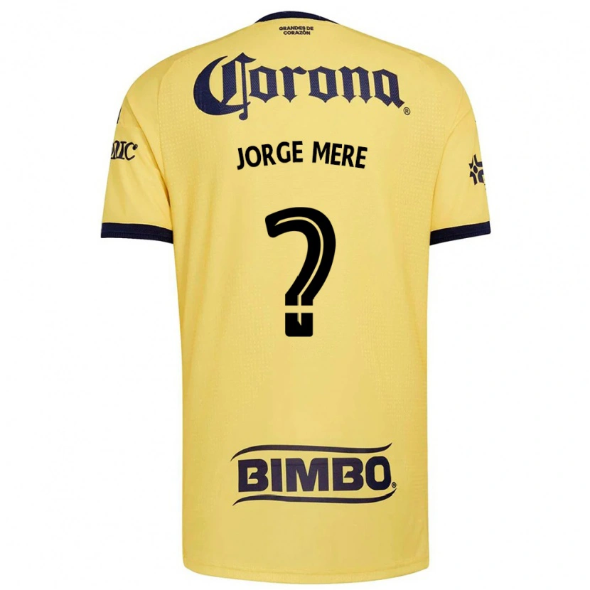 Danxen Mujer Camiseta Jorge Meré #0 Amarillo Rojo Negro 1ª Equipación 2026/27 La Camisa