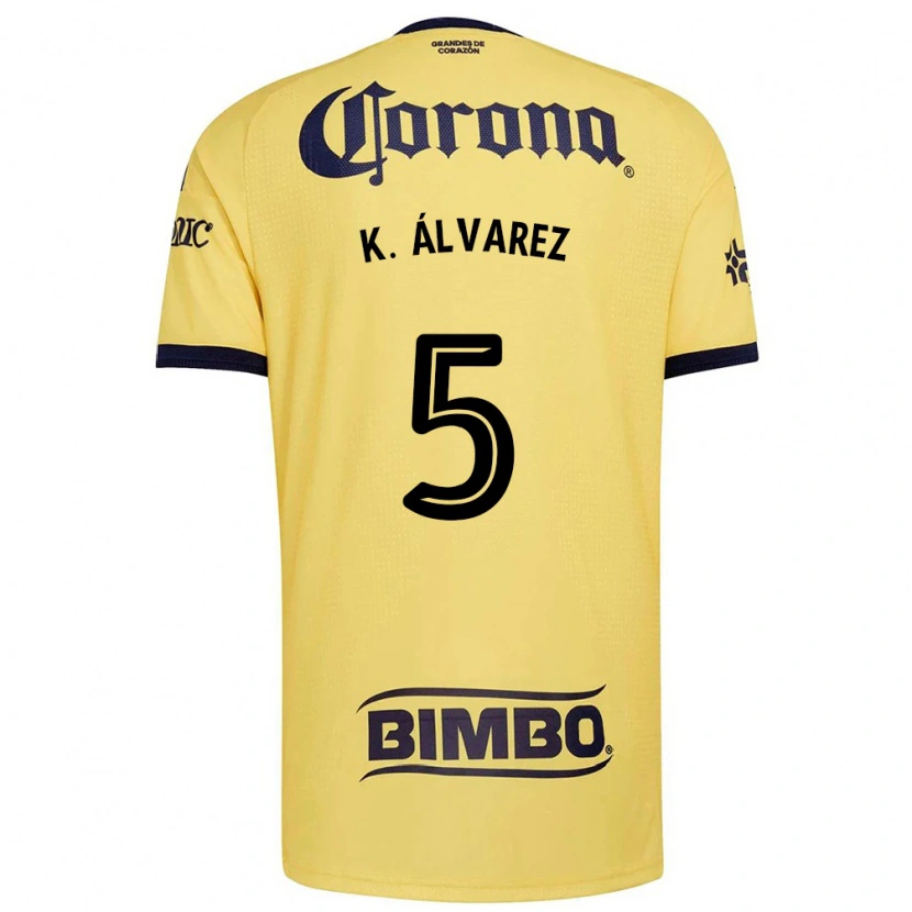 Danxen Mujer Camiseta Kevin Álvarez #5 Amarillo Rojo Negro 1ª Equipación 2026/27 La Camisa