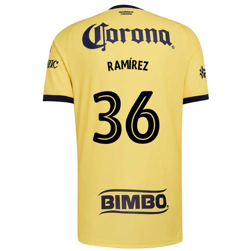 Danxen Mujer Camiseta Miguel Ramírez #36 Amarillo Rojo Negro 1ª Equipación 2026/27 La Camisa