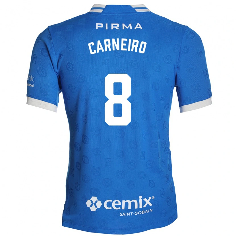 Danxen Mujer Camiseta Gonzalo Carneiro #8 Azul Blanco Rojo 1ª Equipación 2026/27 La Camisa