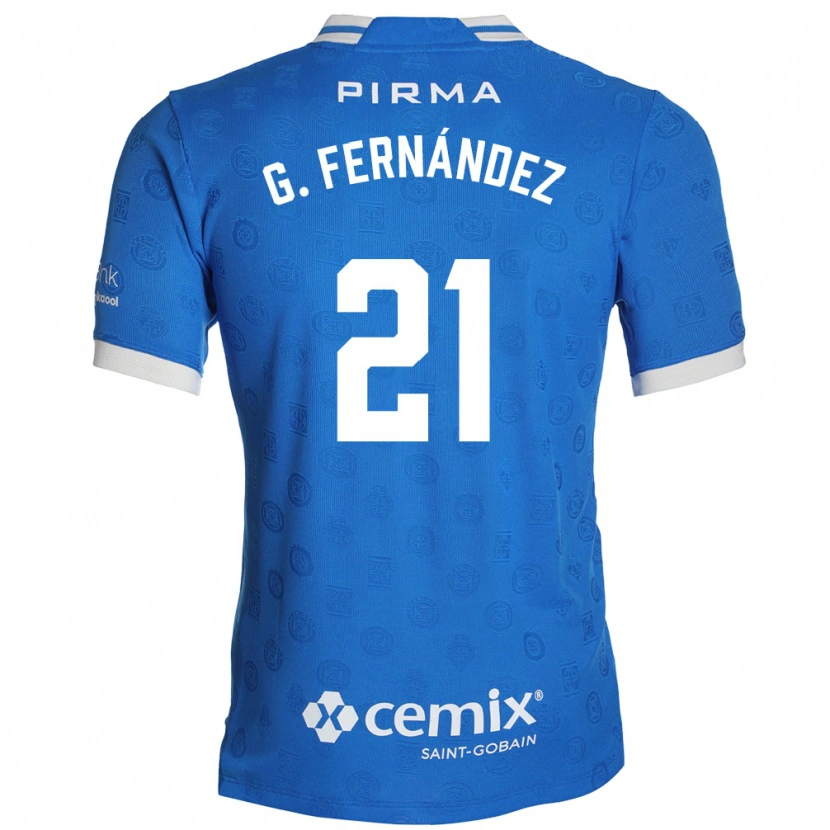 Danxen Mujer Camiseta Gabriel Fernández #21 Azul Blanco Rojo 1ª Equipación 2026/27 La Camisa