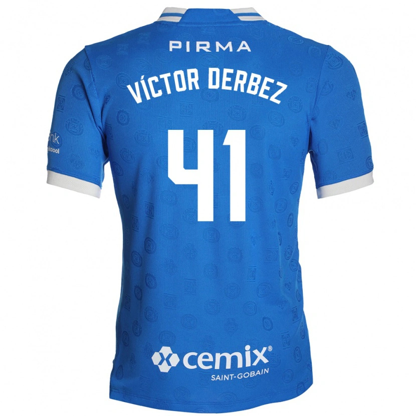 Danxen Mujer Camiseta Louis Víctor Derbez #41 Azul Blanco Rojo 1ª Equipación 2026/27 La Camisa