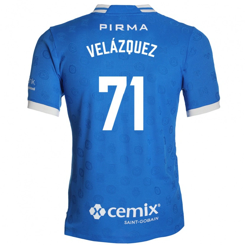 Danxen Mujer Camiseta Víctor Velázquez #71 Azul Blanco Rojo 1ª Equipación 2026/27 La Camisa