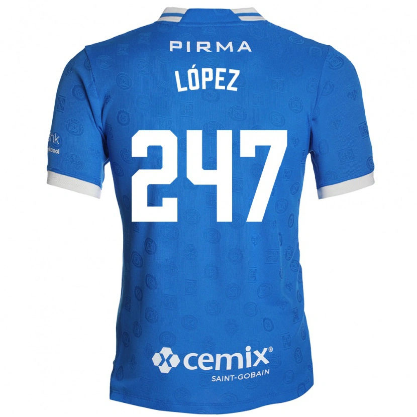 Danxen Mujer Camiseta Santiago López #247 Azul Blanco Rojo 1ª Equipación 2026/27 La Camisa