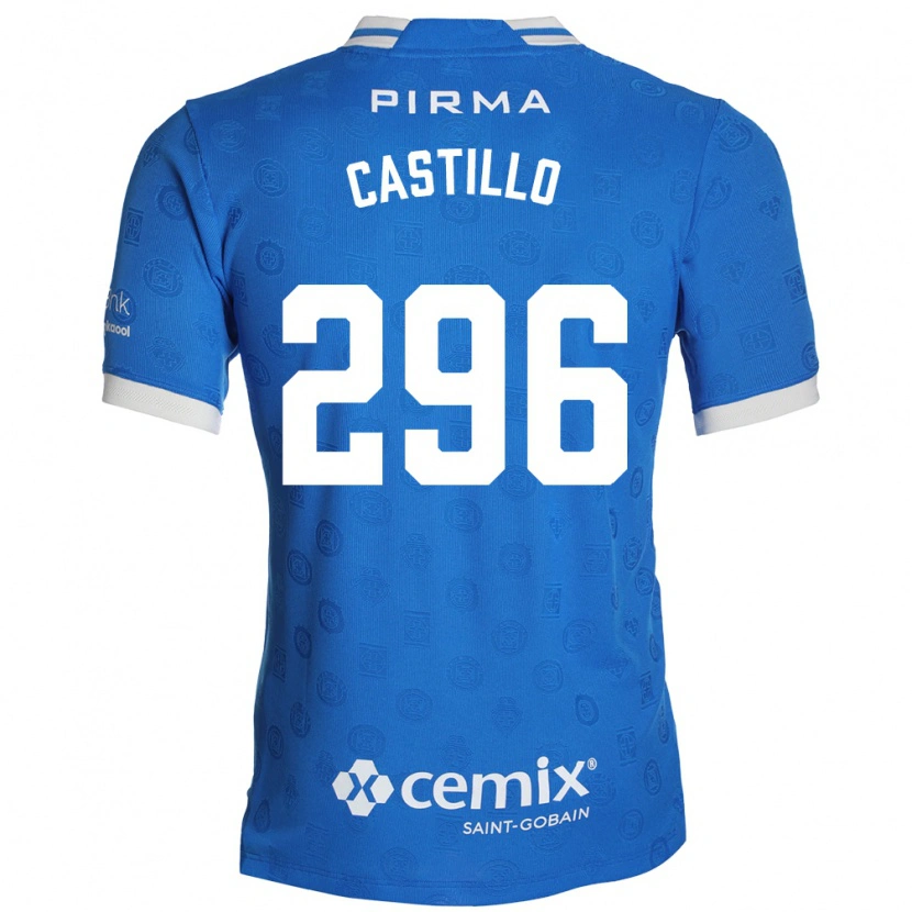 Danxen Mujer Camiseta Eduardo Castillo #296 Azul Blanco Rojo 1ª Equipación 2026/27 La Camisa