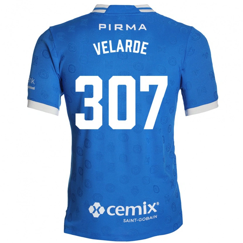 Danxen Mujer Camiseta Juan Velarde #307 Azul Blanco Rojo 1ª Equipación 2026/27 La Camisa