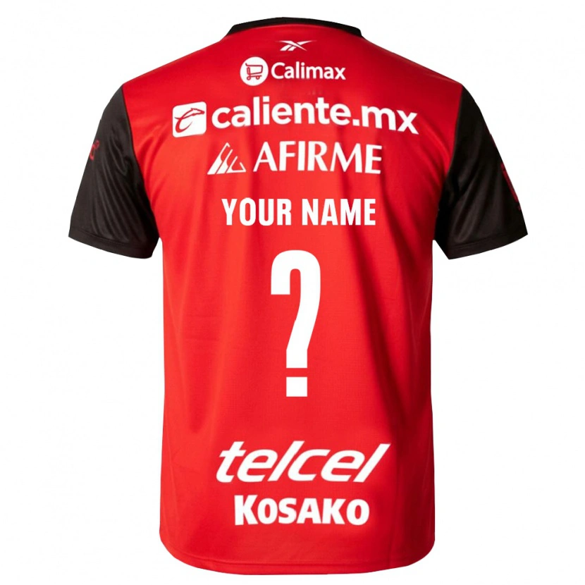 Danxen Mujer Camiseta Su Nombre #0 Negro Rojo 1ª Equipación 2026/27 La Camisa