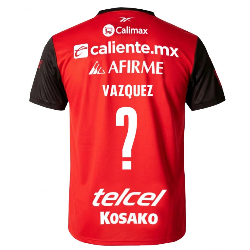 Danxen Mujer Camiseta Aldair Vázquez #0 Negro Rojo 1ª Equipación 2026/27 La Camisa