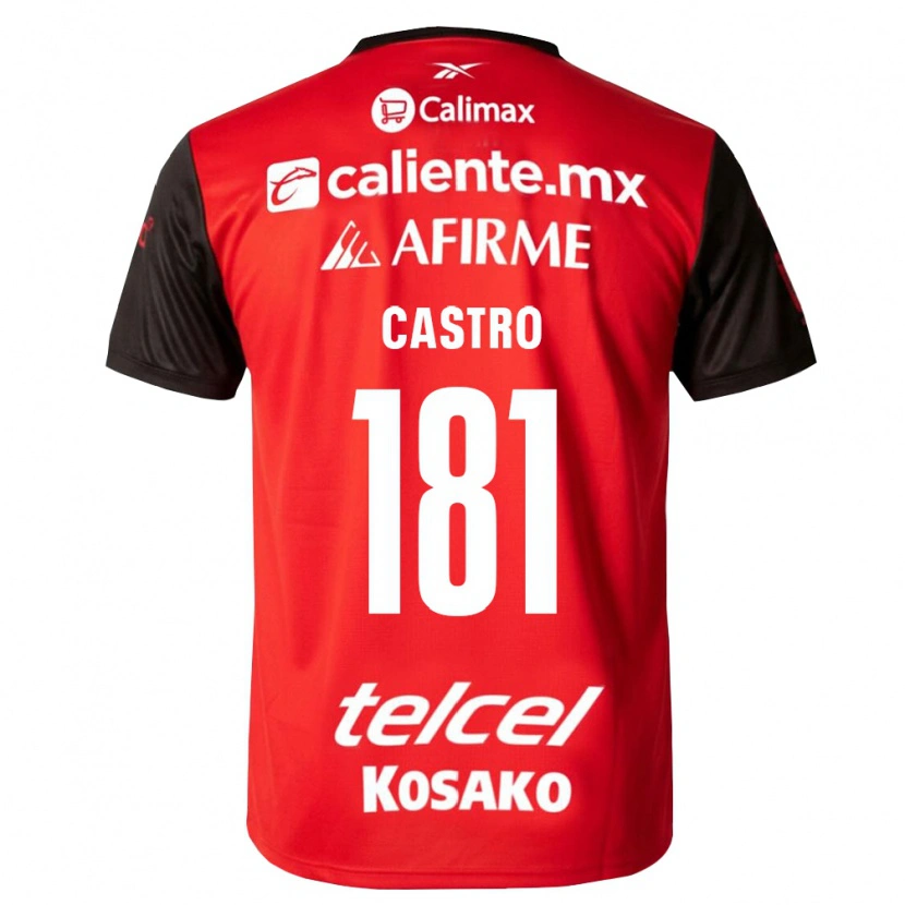 Danxen Mujer Camiseta José Castro #181 Negro Rojo 1ª Equipación 2026/27 La Camisa