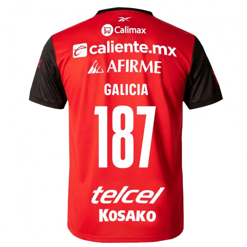 Danxen Mujer Camiseta Carlos Galicia #187 Negro Rojo 1ª Equipación 2026/27 La Camisa