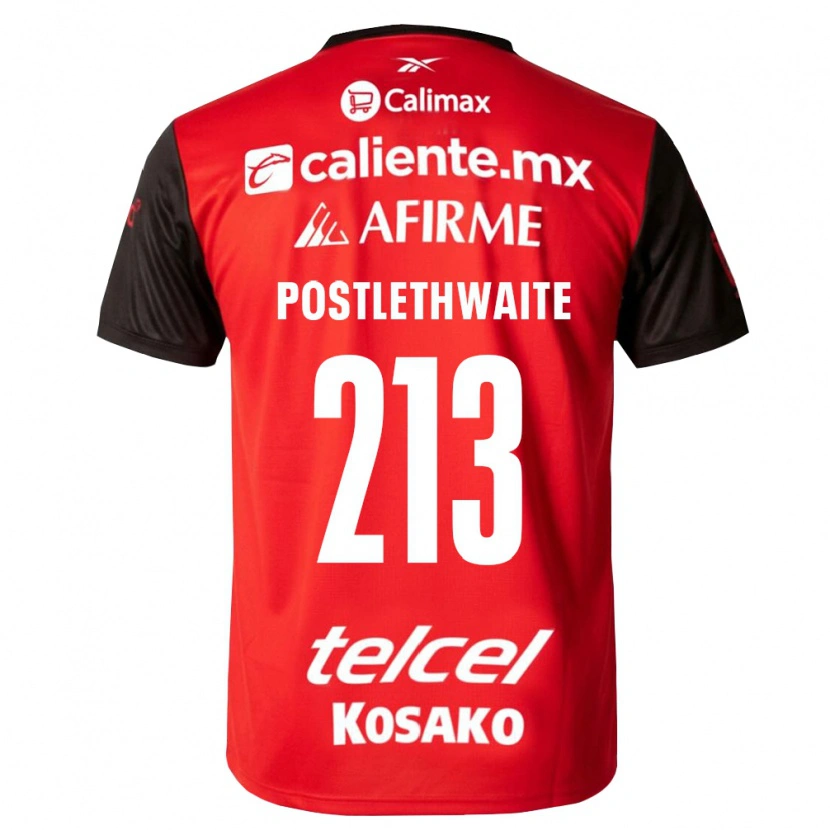 Danxen Mujer Camiseta Emiliano Postlethwaite #213 Negro Rojo 1ª Equipación 2026/27 La Camisa