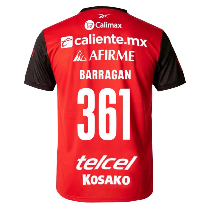 Danxen Mujer Camiseta Jesús Barragán #361 Negro Rojo 1ª Equipación 2026/27 La Camisa