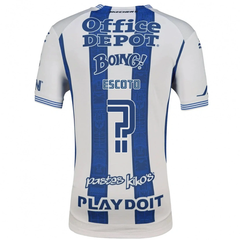Danxen Mujer Camiseta Alan Escoto #0 Blanco Azul Marino 1ª Equipación 2026/27 La Camisa