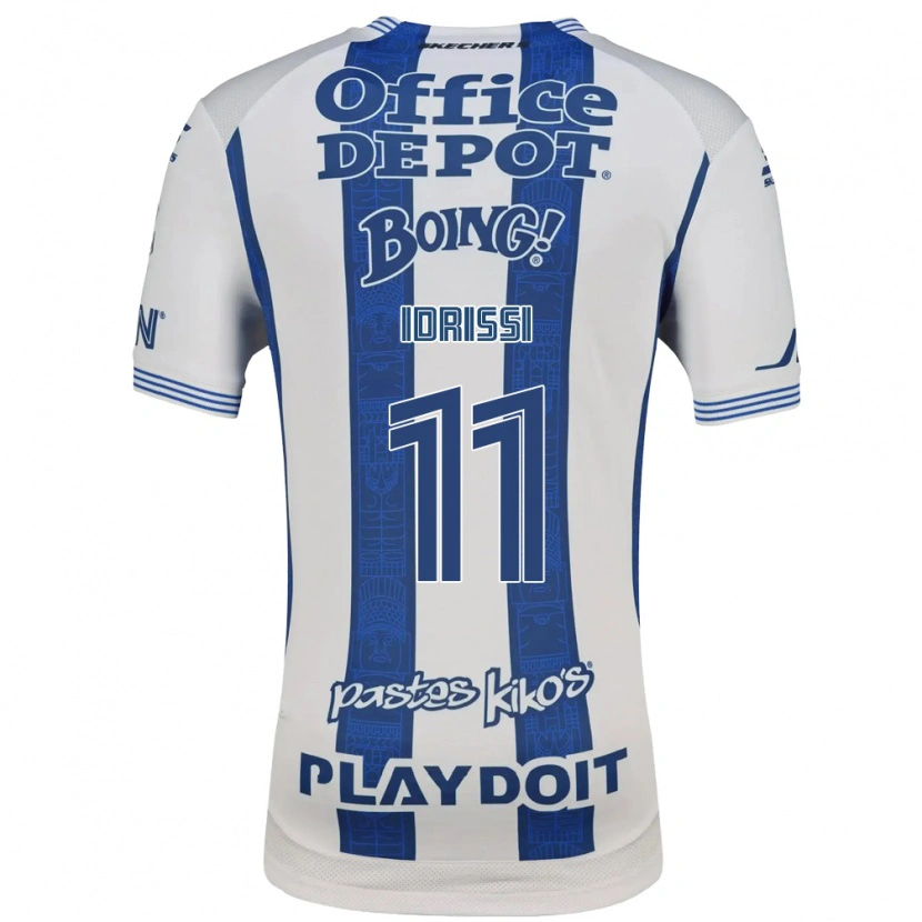 Danxen Mujer Camiseta Oussama Idrissi #11 Blanco Azul Marino 1ª Equipación 2026/27 La Camisa