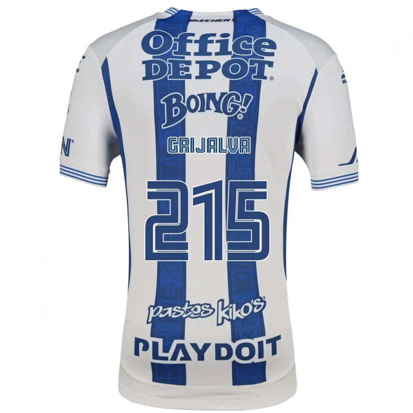 Danxen Mujer Camiseta Leonardo Grijalva #215 Blanco Azul Marino 1ª Equipación 2026/27 La Camisa