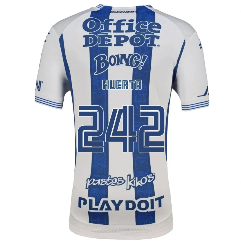 Danxen Mujer Camiseta Héctor Huerta #242 Blanco Azul Marino 1ª Equipación 2026/27 La Camisa
