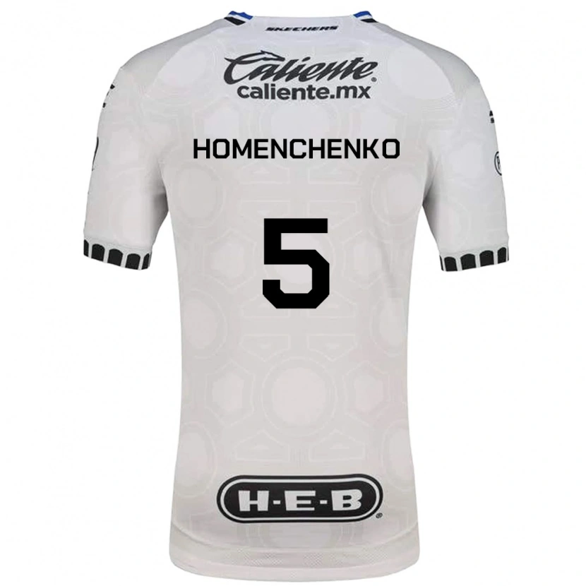 Danxen Mujer Camiseta Santiago Homenchenko #5 Blanco Negro Azul 1ª Equipación 2026/27 La Camisa