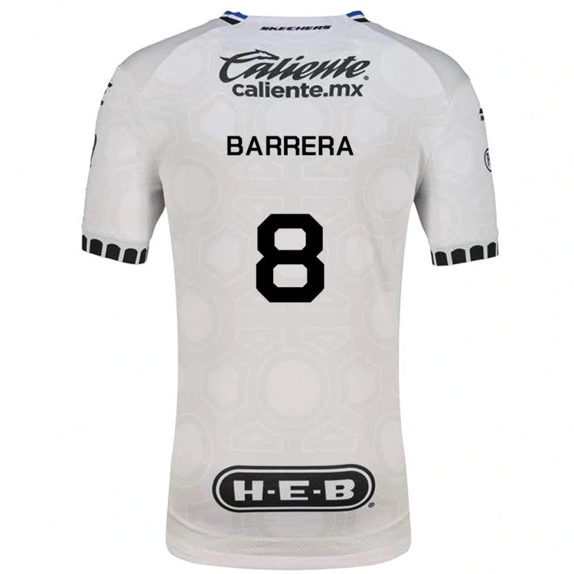 Danxen Mujer Camiseta Pablo Barrera #8 Blanco Negro Azul 1ª Equipación 2026/27 La Camisa