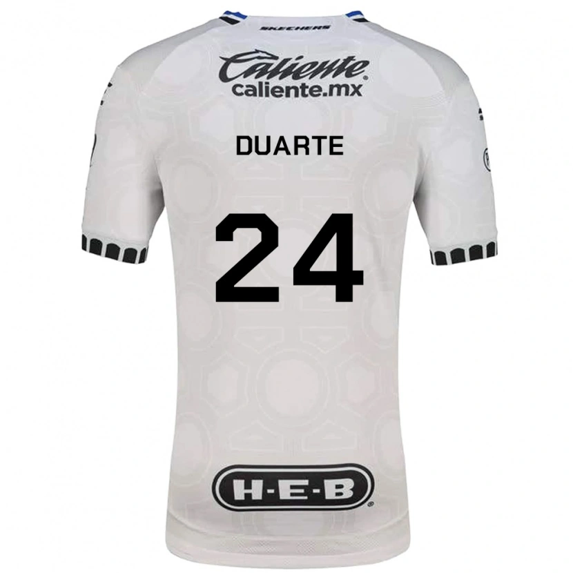 Danxen Mujer Camiseta Bayron Duarte #24 Blanco Negro Azul 1ª Equipación 2026/27 La Camisa
