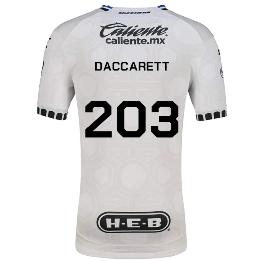 Danxen Mujer Camiseta Juan Daccarett #203 Blanco Negro Azul 1ª Equipación 2026/27 La Camisa