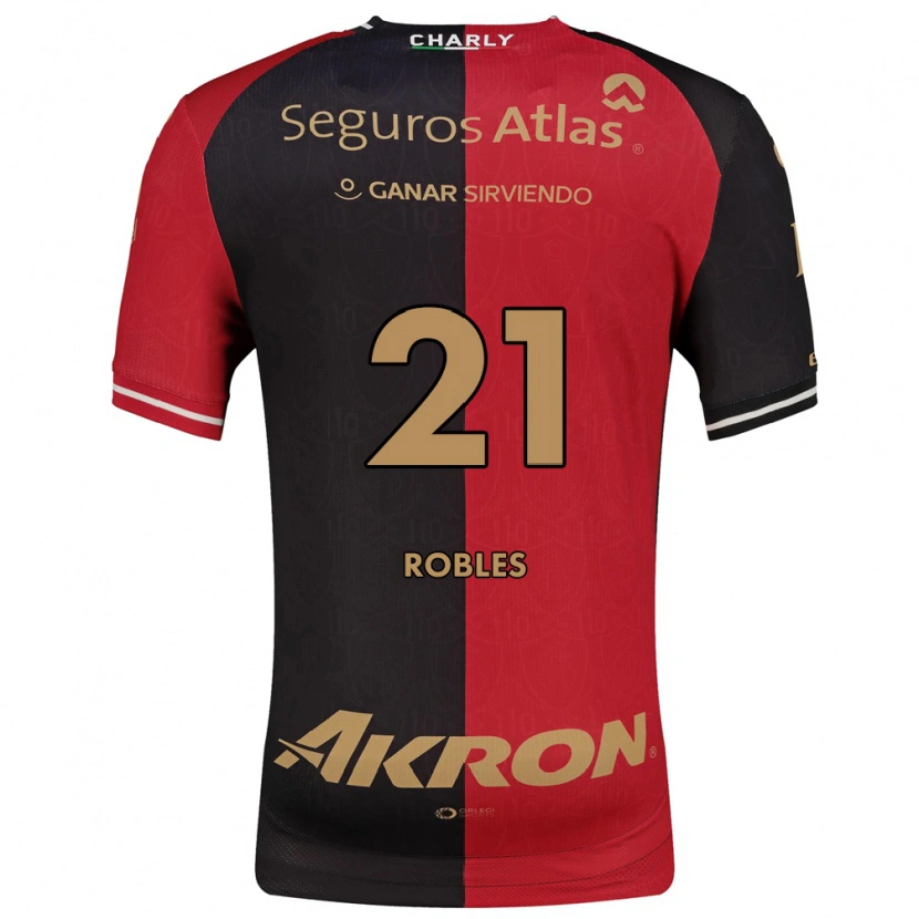 Danxen Mujer Camiseta Carlos Robles #21 Rojo Negro Marrón 1ª Equipación 2026/27 La Camisa